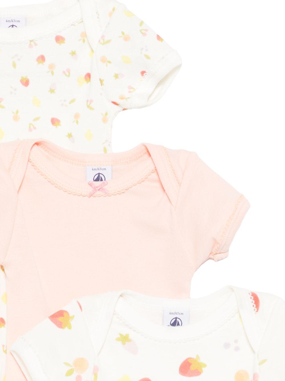 Set tre body Petit Bateau multicolore con scollo rotondo A0FQE 00 PETIT BATEAU KIDS