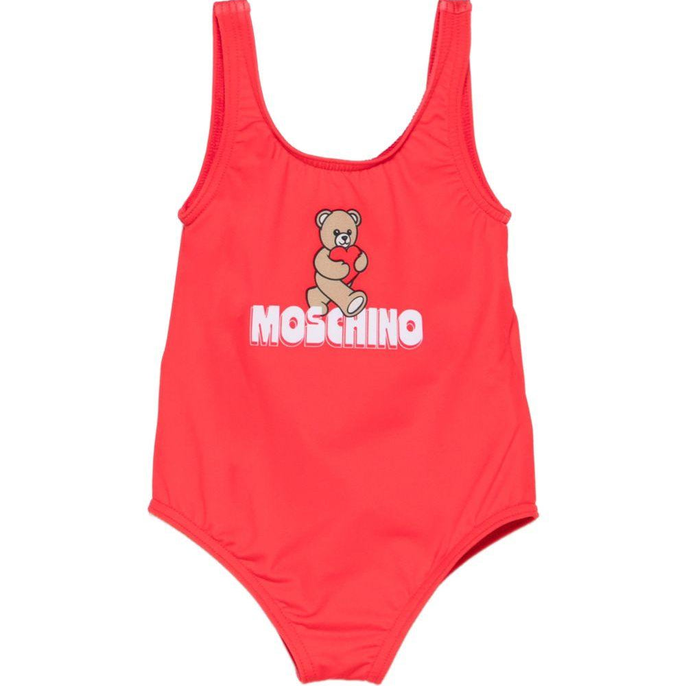 Costume da bagno per neonata Moschino Kids rosso con stampa orsetto sul davanti M3L00ALKA11 50109 MOSCHINO KIDS