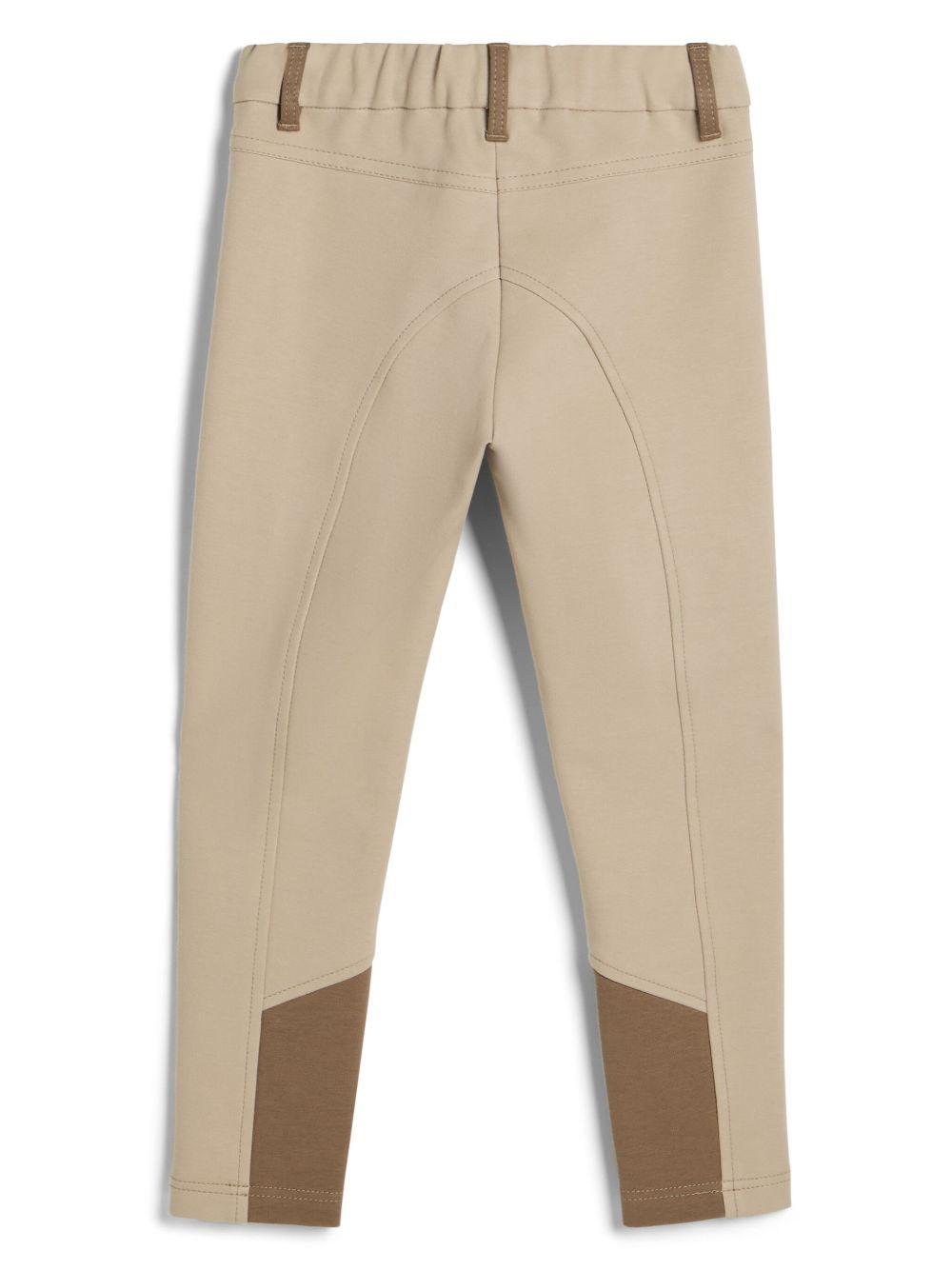 Leggings per bambina Brunello Cucinelli Kids beige con applicazione B0R24P224 C8539 BRUNELLO CUCINELLI KIDS