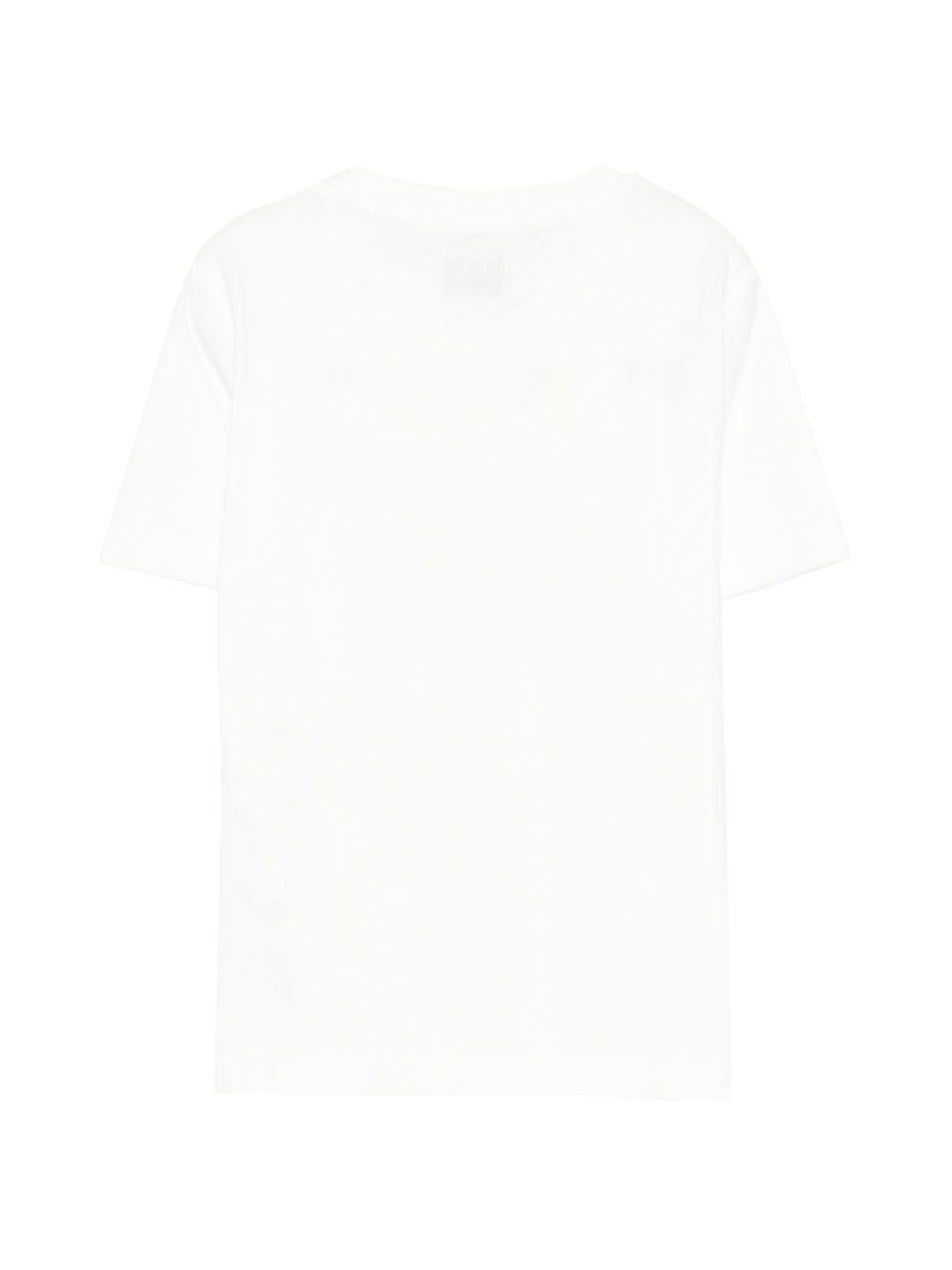 T-shirt per bambino C.P. Company Kids bianca con logo sul davanti CUM00ULAA17 10135 C.P.COMPANY KIDS