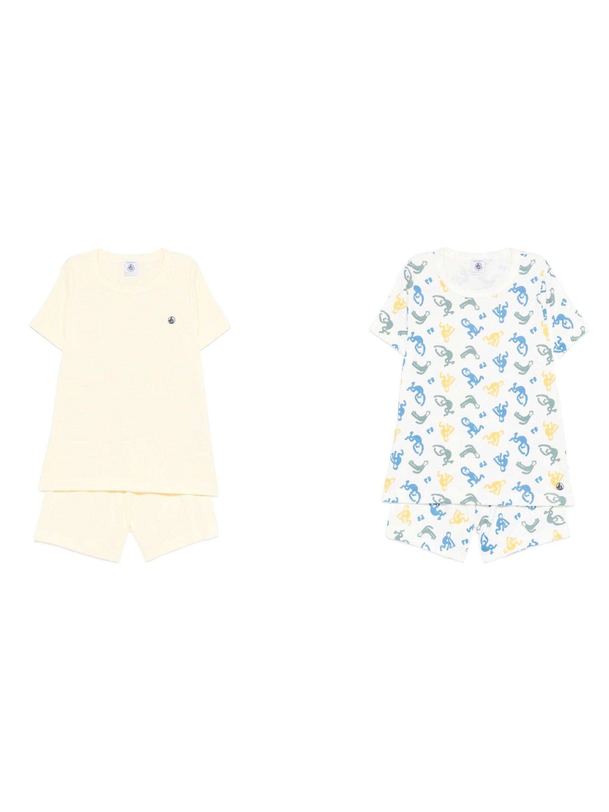 Set due pigiami per bambino Petit Bateau multicolore con stampa all-over A0FQI 00 PETIT BATEAU