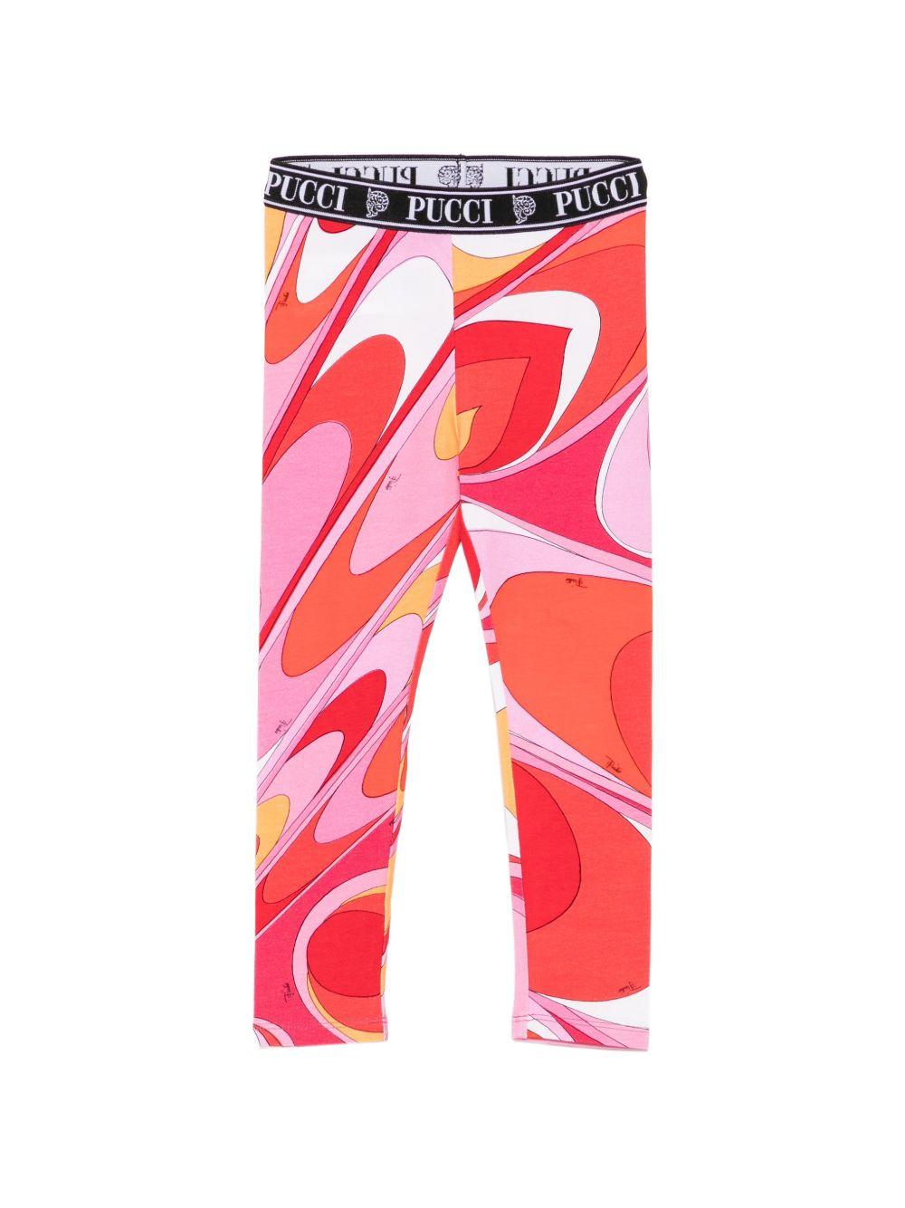 Leggings per bambina Emilio Pucci Junior multicolore con stampa Iride PY6B61 Z3688 50EAR EMILIO PUCCI KIDS