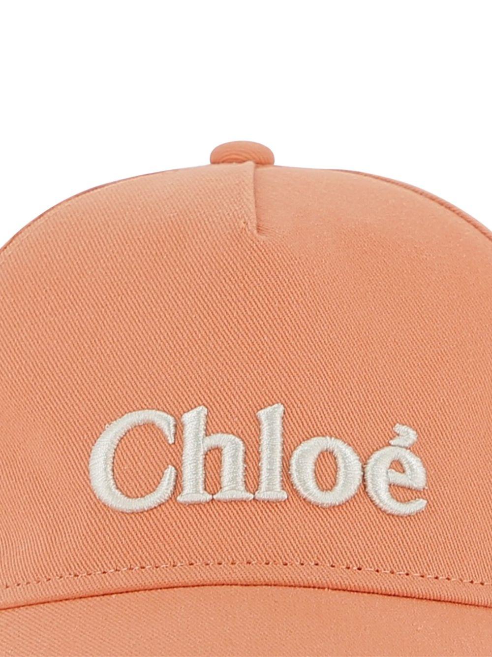 Cappello per bambina Chloé Kids rosa con logo ricamato C20871 43A CHLOE' KIDS