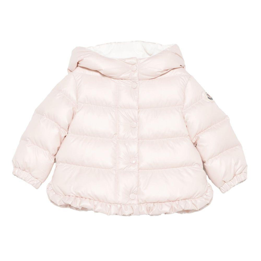 Piumino Tazui per neonata Moncler Enfant rosa con cappuccio K29511A00036597YX 50X MONCLER ENFANT