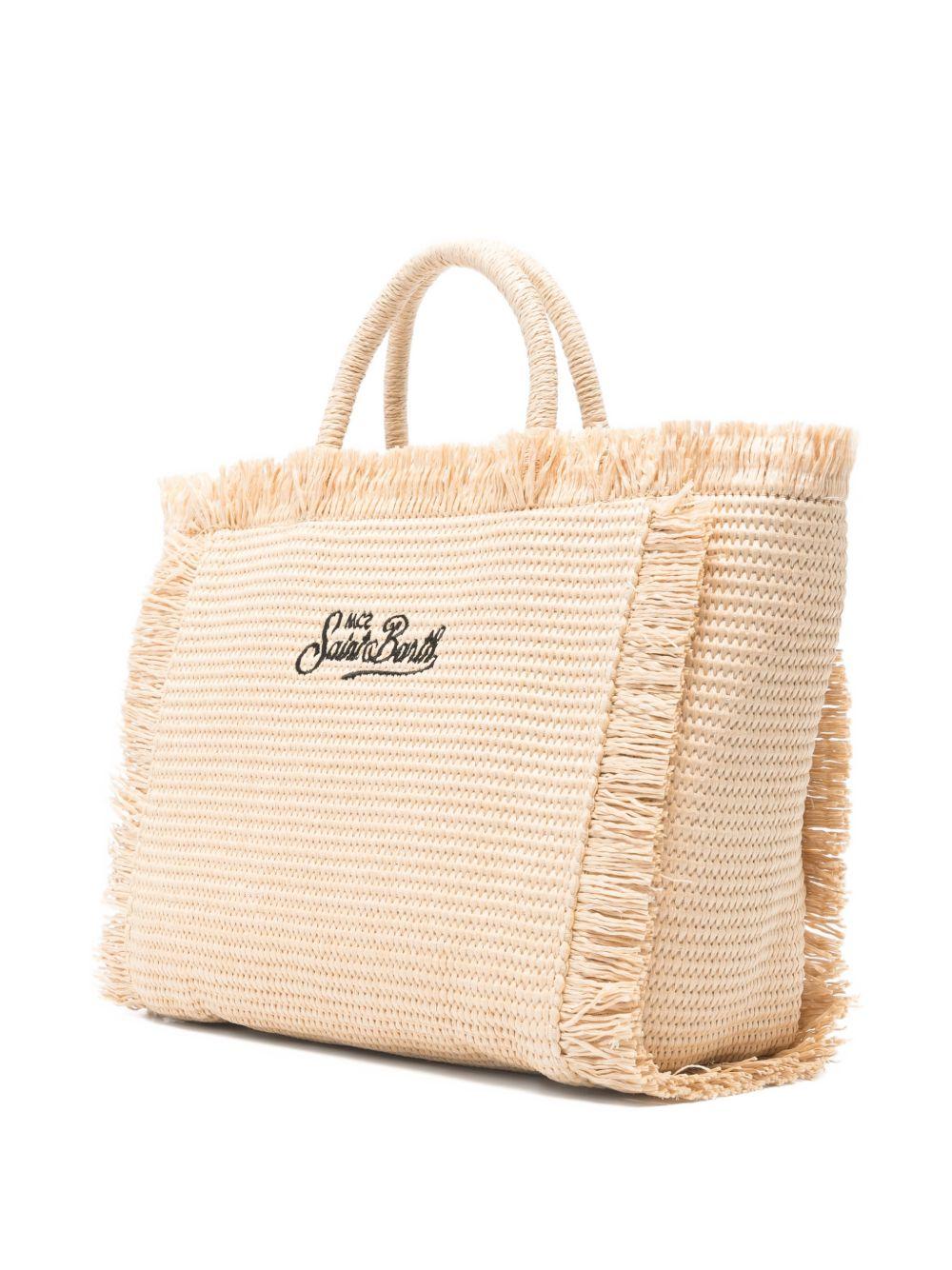 Borsa Colette MC2 Saint barth beige con logo ricamato COL0017 00421L MC2 ST. BARTH KIDS
