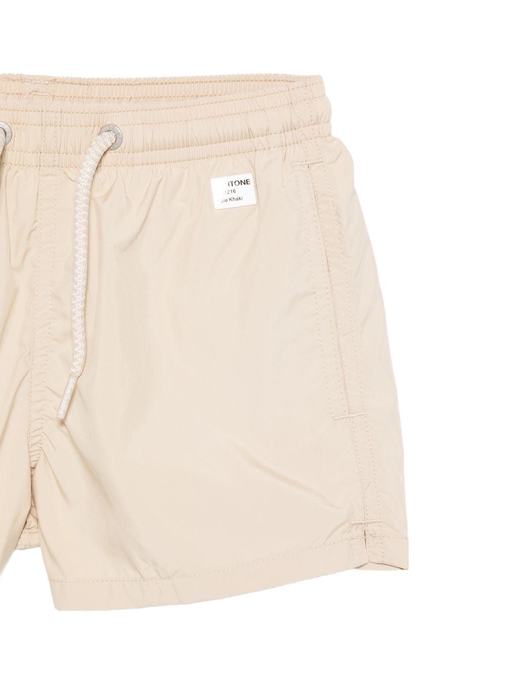 Costume per bambino MC2 Saint Barth Kids beige con toppa con logo sul retro JEA0012 00061L MC2 ST. BARTH KIDS