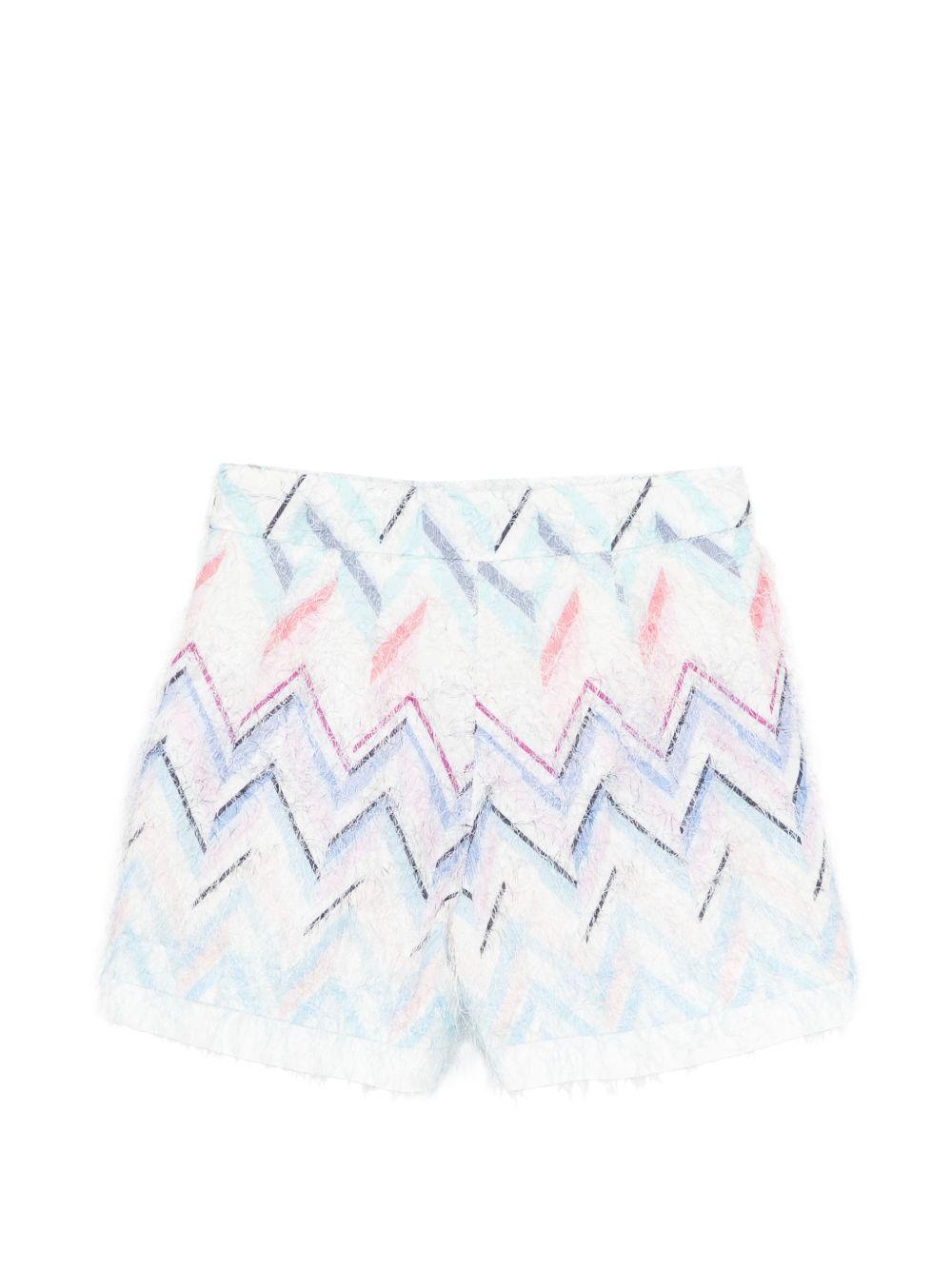 Shorts per bambina Missoni Kids multicolore con motivo a zigzag MY6B89 U0253 600RS MISSONI KIDS