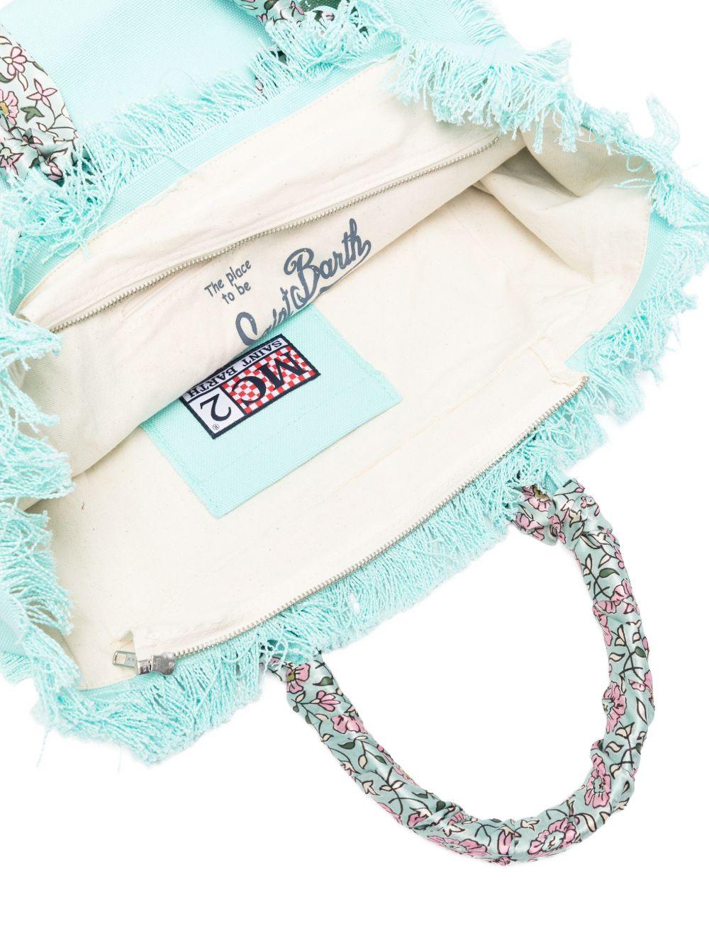 Borsa Vanity MC2 Saint Barth azzurro con manici avvolti da foulard VANI045 09849L MC2 ST. BARTH KIDS