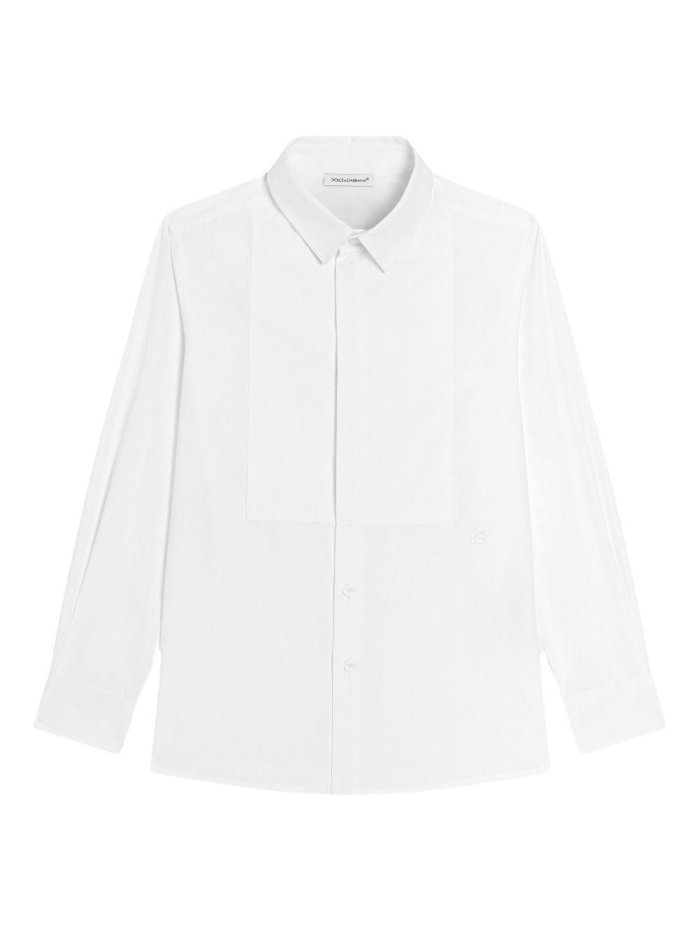 Camicia per bambino Dolce & Gabbana Kids bianco in cotone con bottoni L43S88 G7P1X W0800 DOLCE & GABBANA KIDS