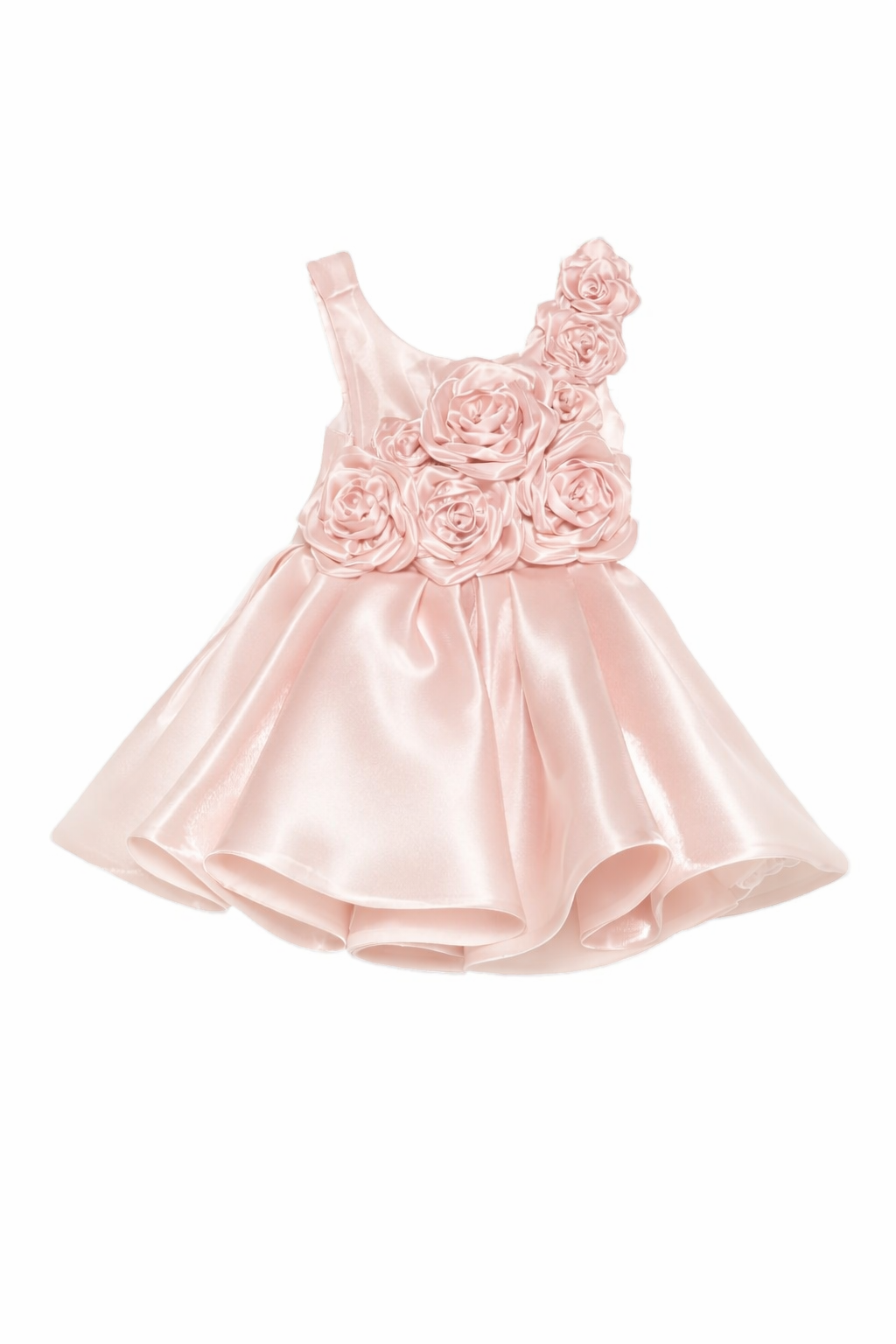 Abito elegante per bambina Colorichiari rosa con applicazioni floreali FL108222 4870 83 COLORICHIARI