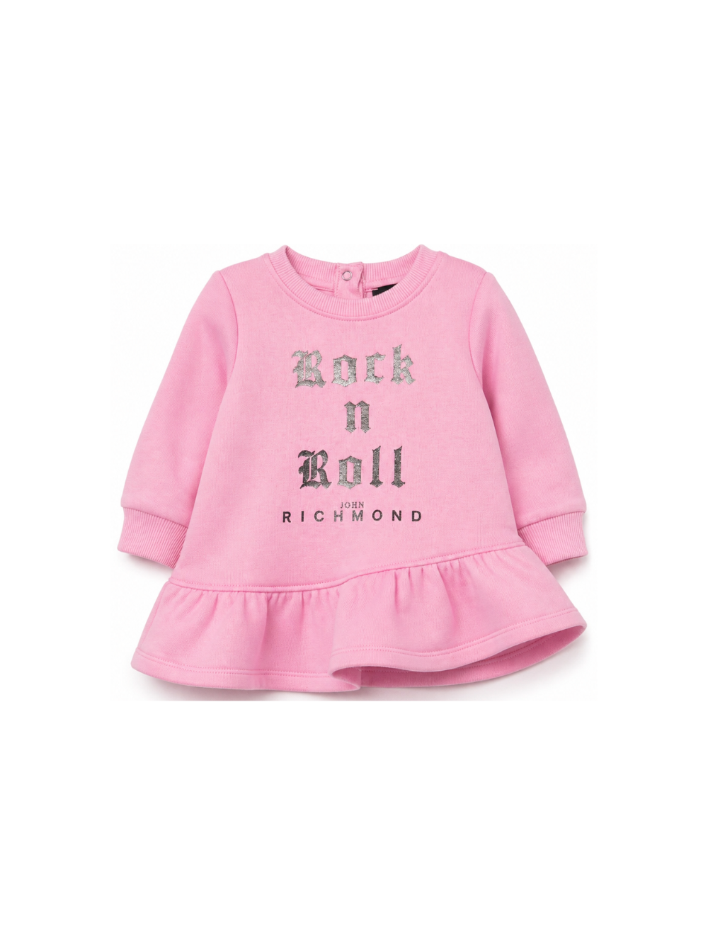 Abito per neonata John Richmond Kids rosa con dettaglio con volant RIA26100VE PINK BEGONIA JOHN RICHMOND KIDS