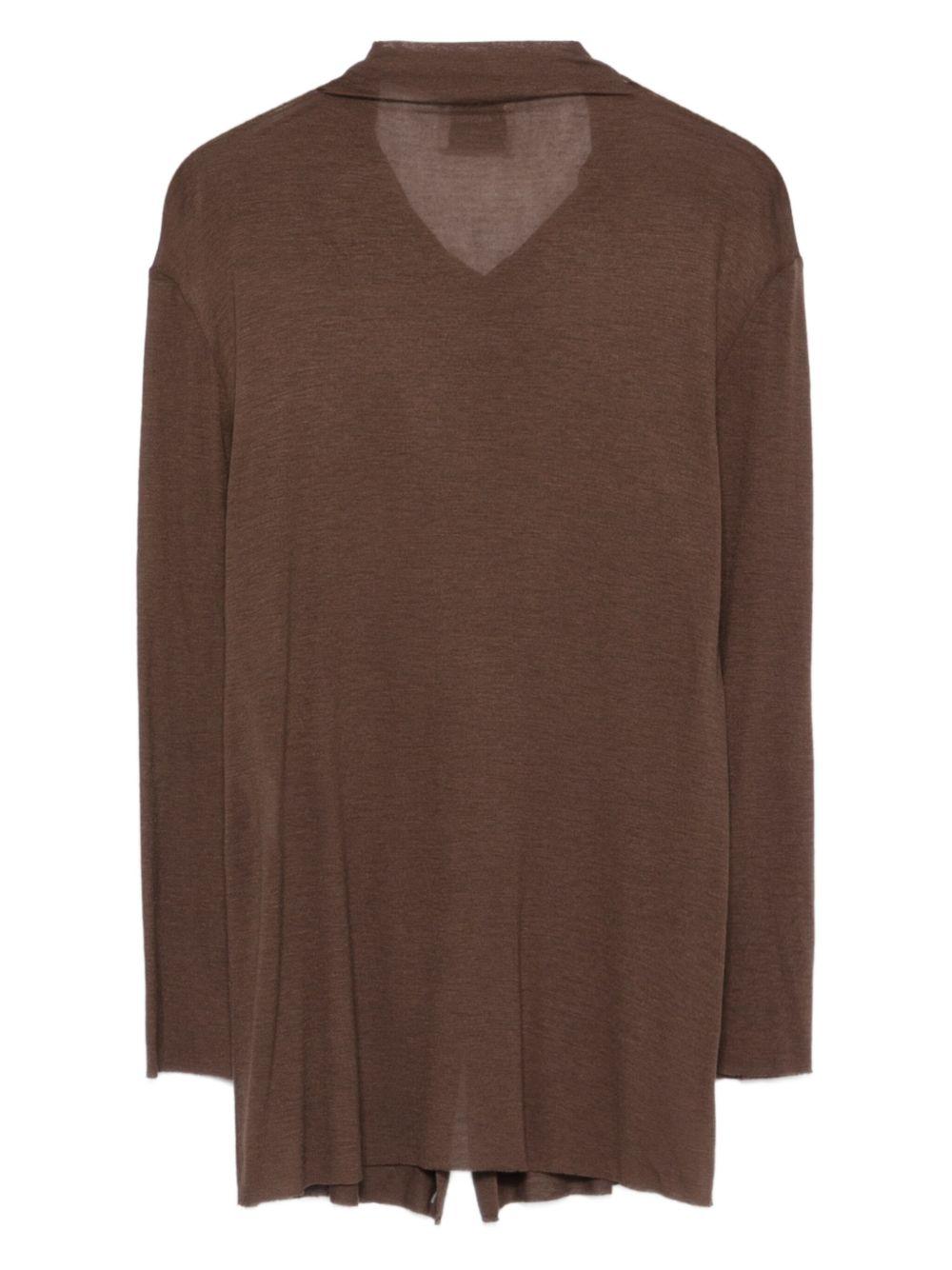 Camicia per donna ALYSI marrone con chiusura con bottoni 165418 A5023 CHOCO ALYSI