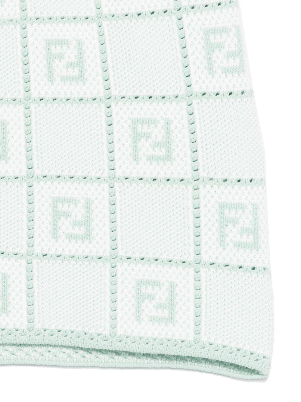 Gonna per bambina Fendi Kids verde all'uncinetto JFG208 ATS6 F1SGM FENDI KIDS