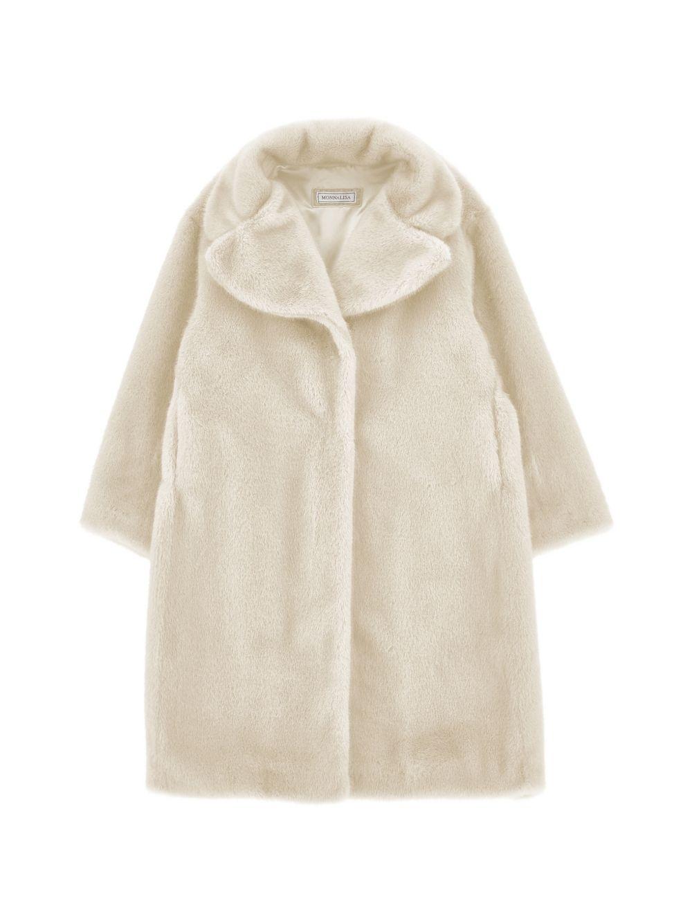 Cappotto per bambina Monnalisa Kids biege con colletto 17H109 8034 0001 MONNALISA KIDS