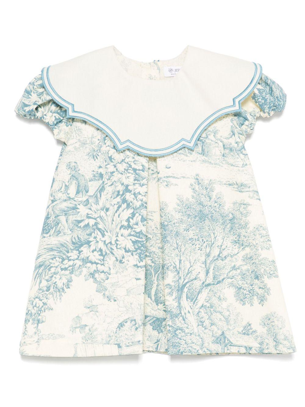 Abito per neonata JESURUM BABY Federica beige con stampa FEDERICA VAR.44 JESURUM