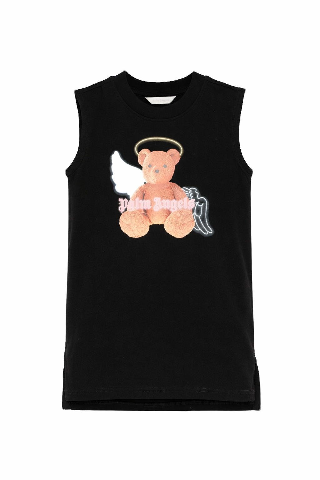 Abito per bambina Palm Angels Kids nero con stampa Teddy Bear PGDH003S26JER001 110 PALM ANGELS KIDS