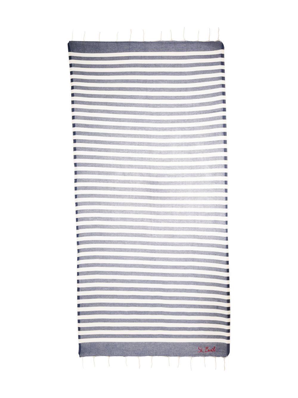Telo mare MC2 Saint Barth blu con motivo a righe FOUT012 02757L MC2 ST. BARTH KIDS