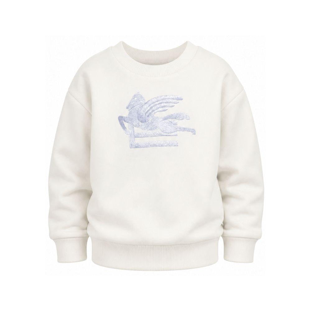 Felpa per bambino Etro Kids bianca con motivo Pegaso GZ4H10 Z3183 102 ETRO KIDS