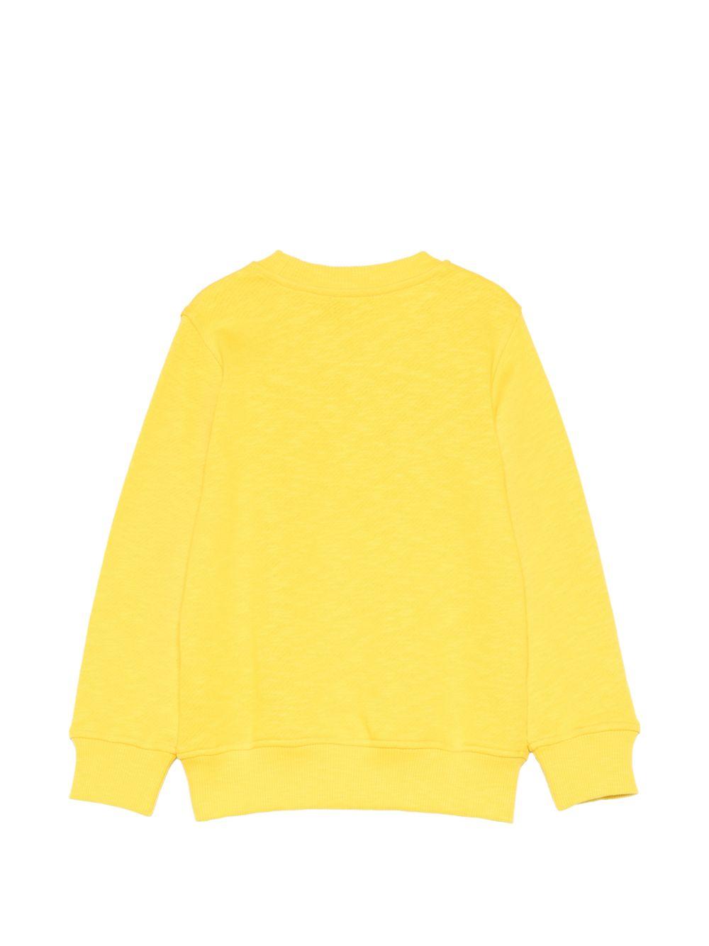 Felpa da bambino Moschino Kids gialla con stampa orsetti HVF08VLCA88 50577 MOSCHINO KIDS