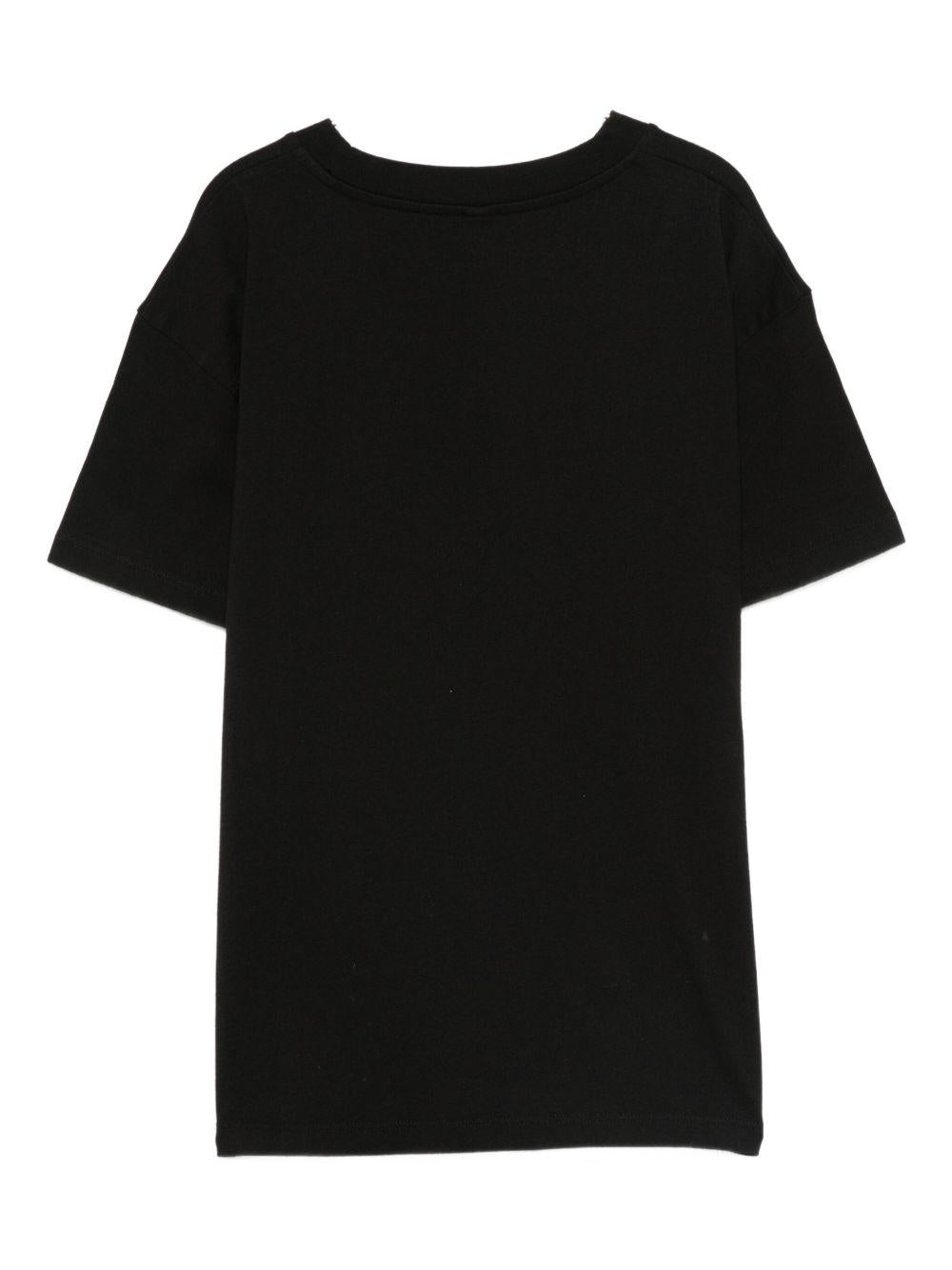 T-shirt per bambini Stella McCartney Kids nera con logo sul davanti TX8C31 Z0434 961 STELLA McCARTNEY KIDS