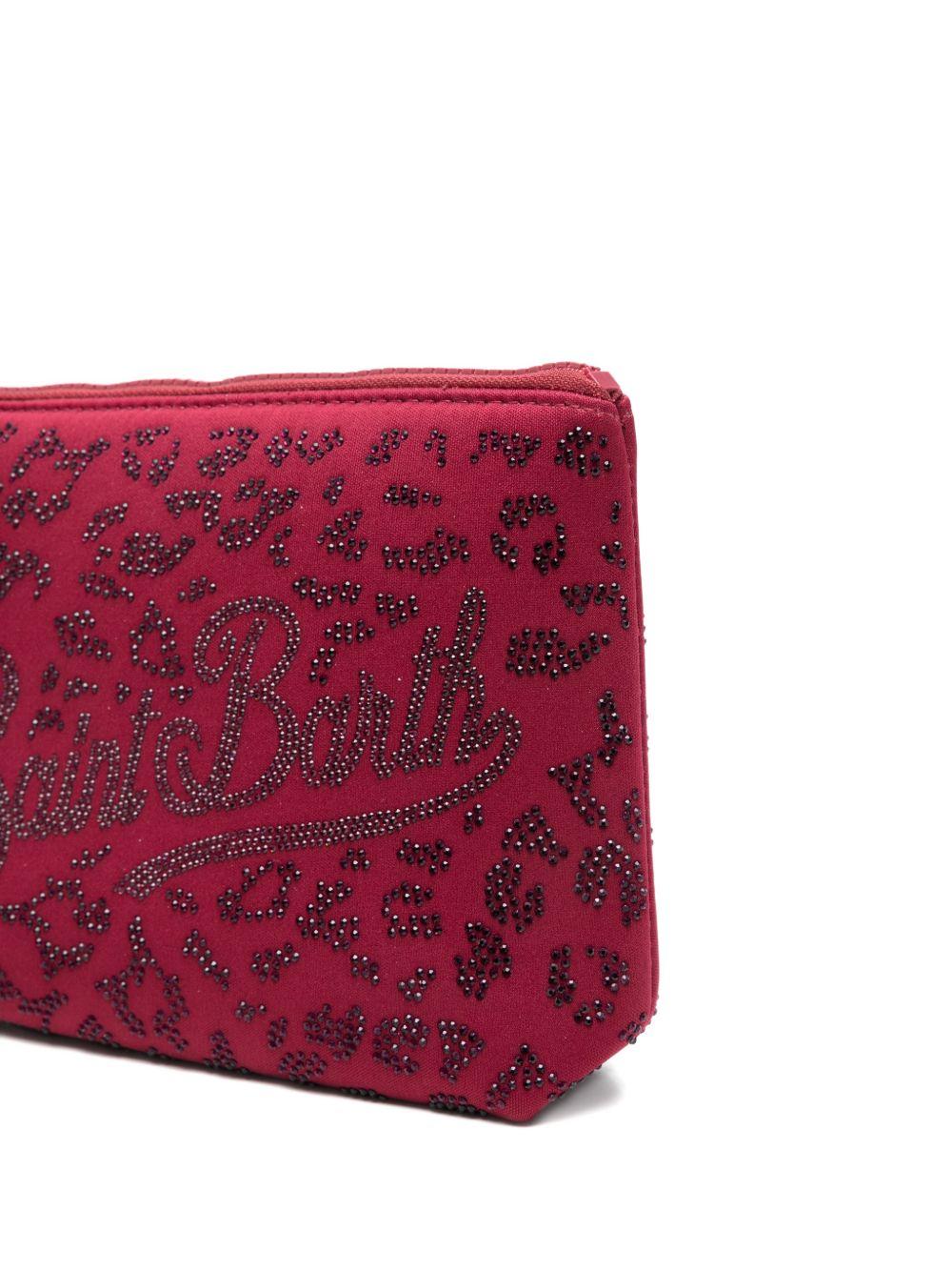 Pochette Aline MC2 Saint Barth bordeaux con decorazione leopardata ALI0032 00269L MC2 ST. BARTH KIDS