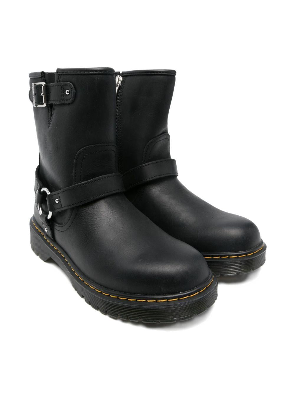Stivali Genaya per bambina Dr. Martens Kids neri con dettaglio fibbia 41488001 GENAYA Dr martens kids