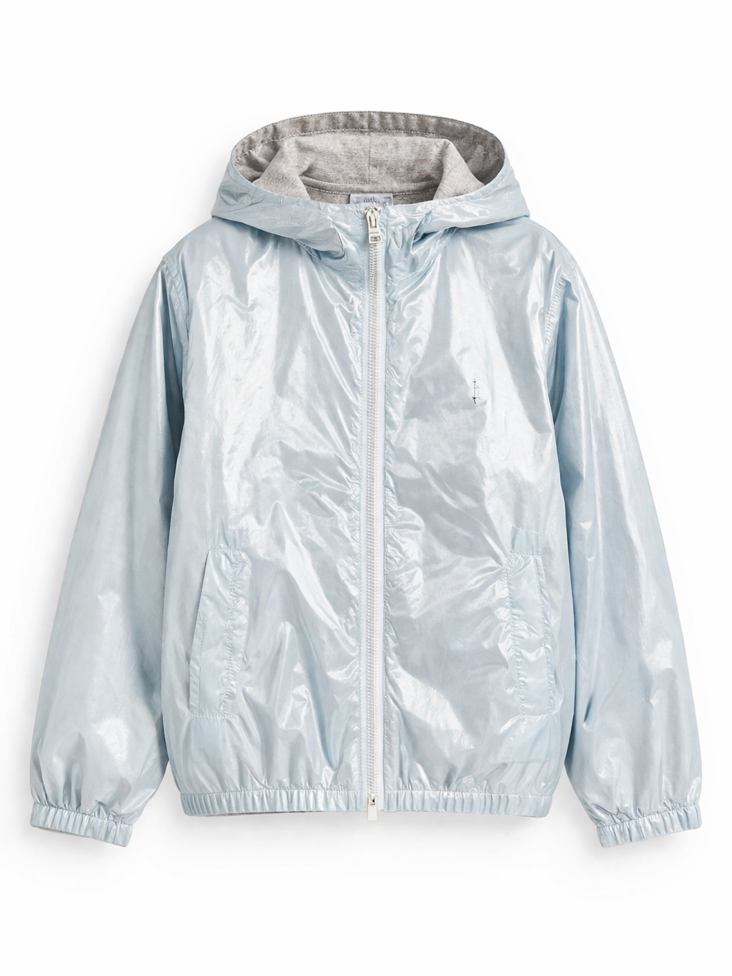 Giubbino per bambina Herno Kids argento con chiusura zip GI000027X12017Z 9029 HERNO KIDS