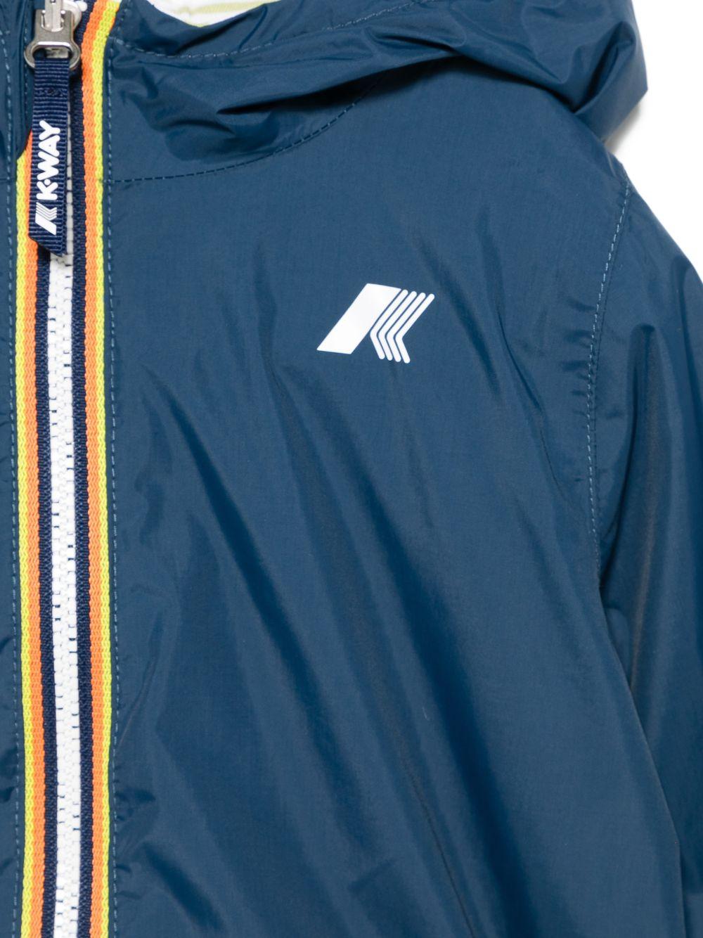 Giacca per neonato K Way Kids blu con cappuccio e zip K2132MW C10 K-WAY KIDS