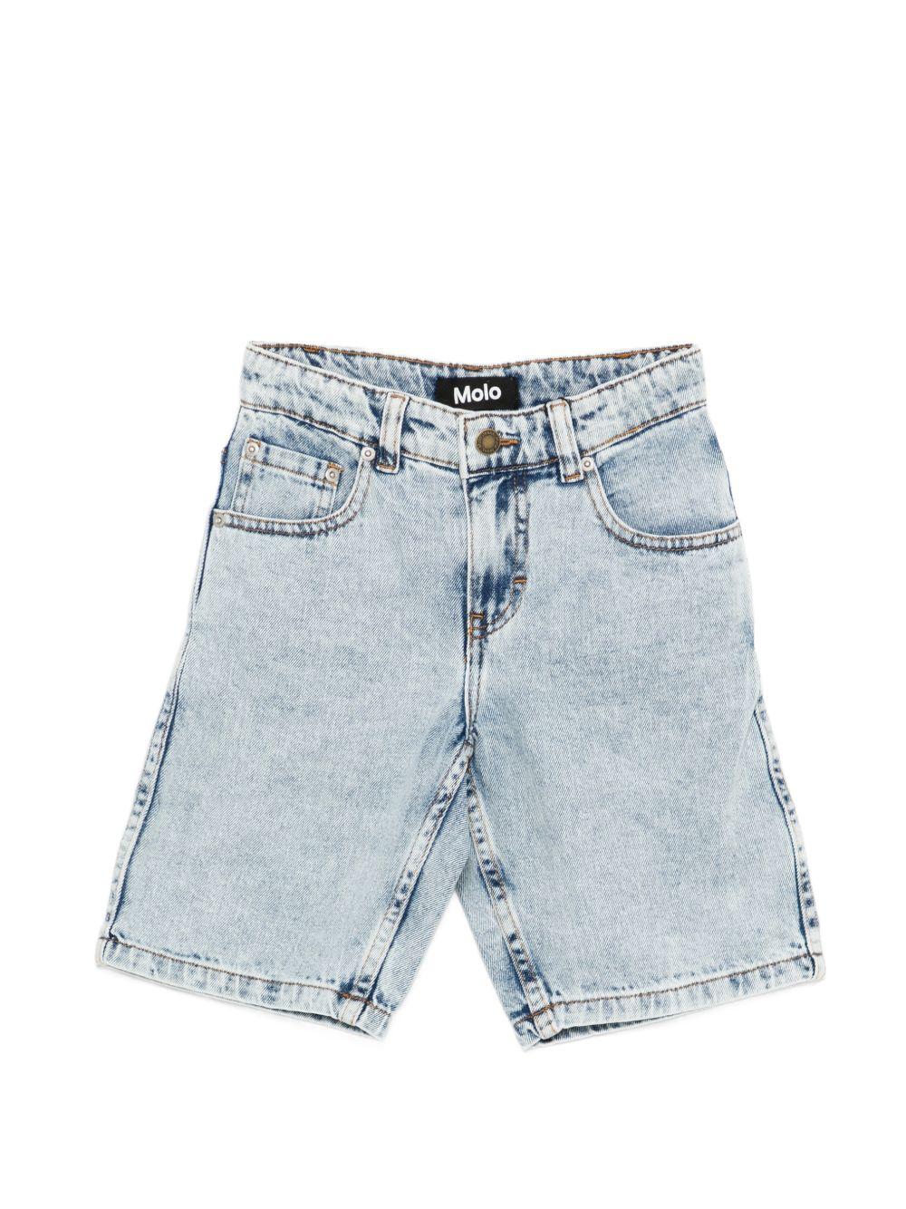 Shorts per bambino Molo azzurro con passanti per cintura 6S26H104 5457 MOLO KIDS