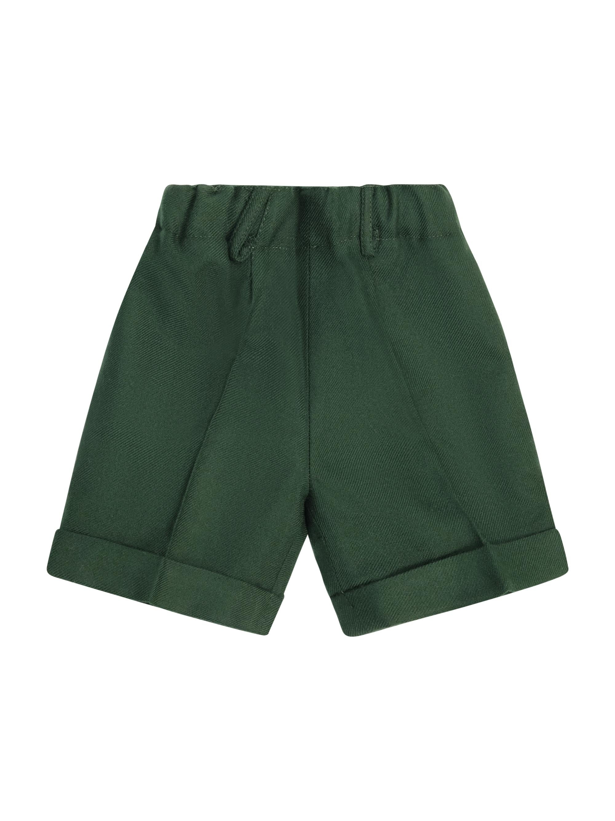 Shorts per neonato Paio Crippa verde con vita elasticizzata ULIVO 58 PAIO CRIPPA
