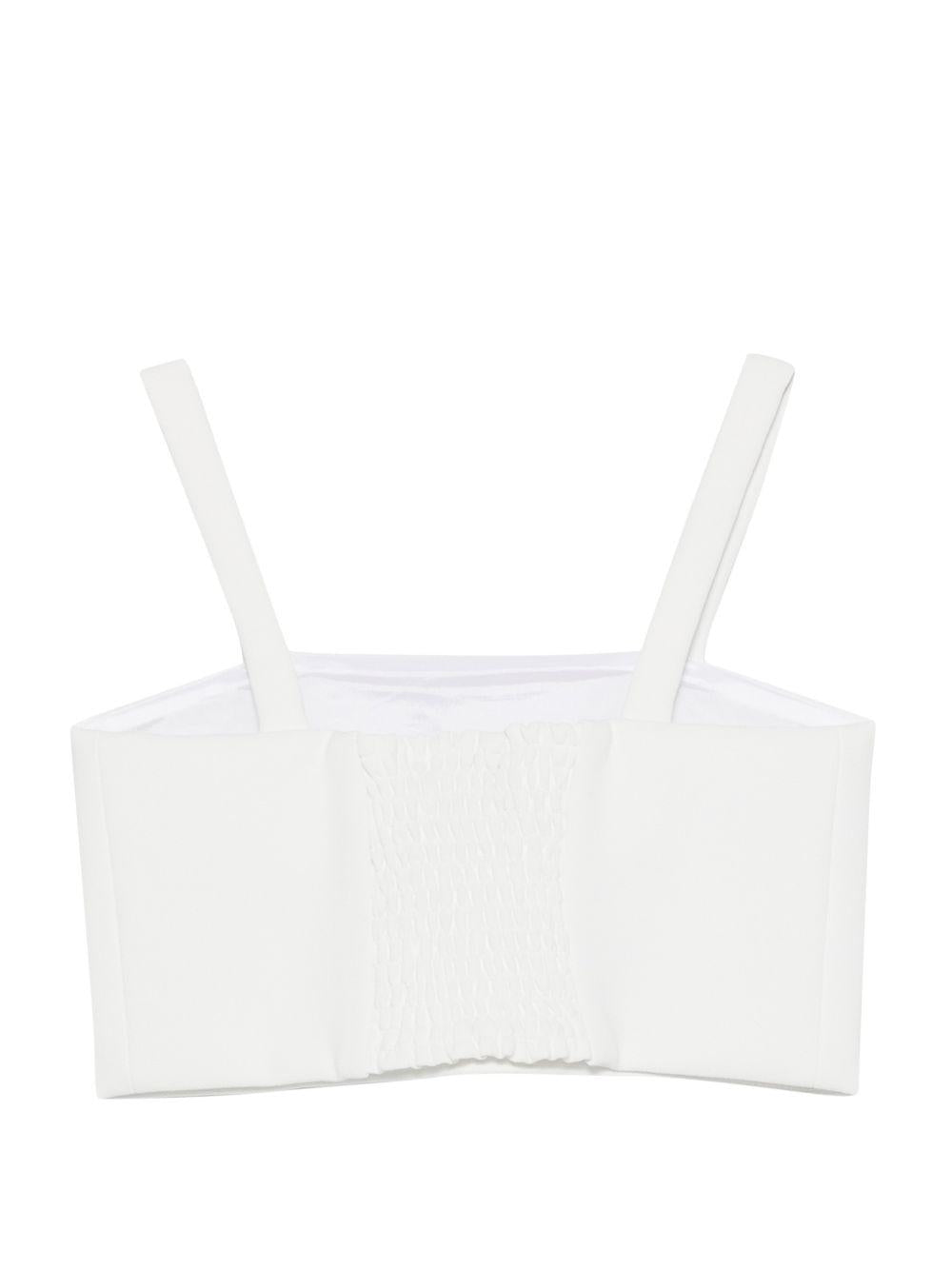 Top per bambina Elisabetta Franchi al Mia Bambina bianco con spalline sottili EFTO0140GA022 0004 ElISABETTA FRANCHI KIDS