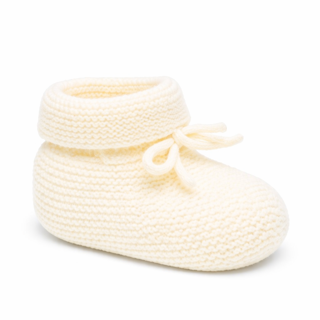 Scarpe primi passi per neonati Paz Rodriguez giallo lavorato a maglia 018-22507 05 PaZ RODRIGUEZ KIDS