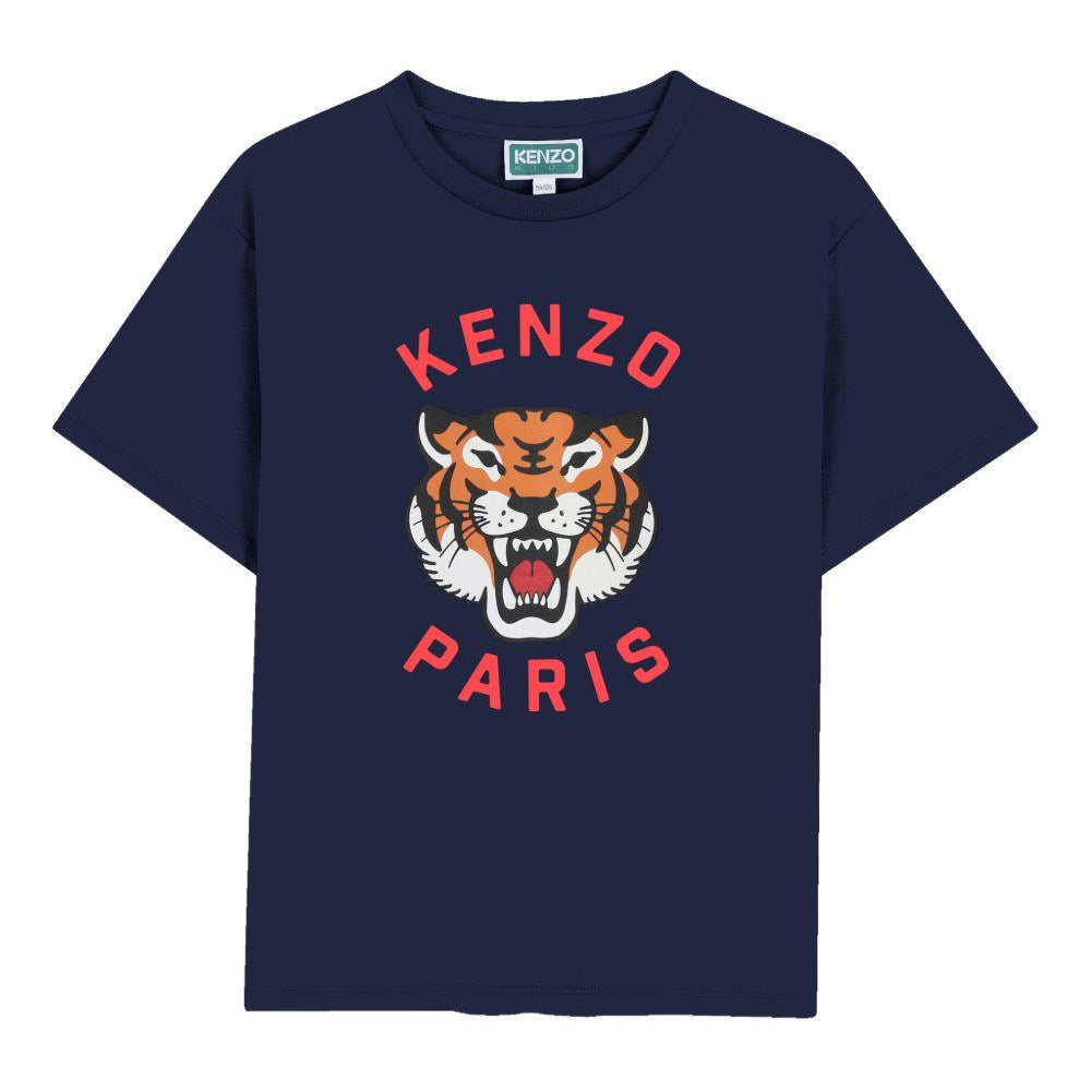 T-shirt per bambino Kenzo Kids blu con stampa tigre K61676 84N KENZO KIDS