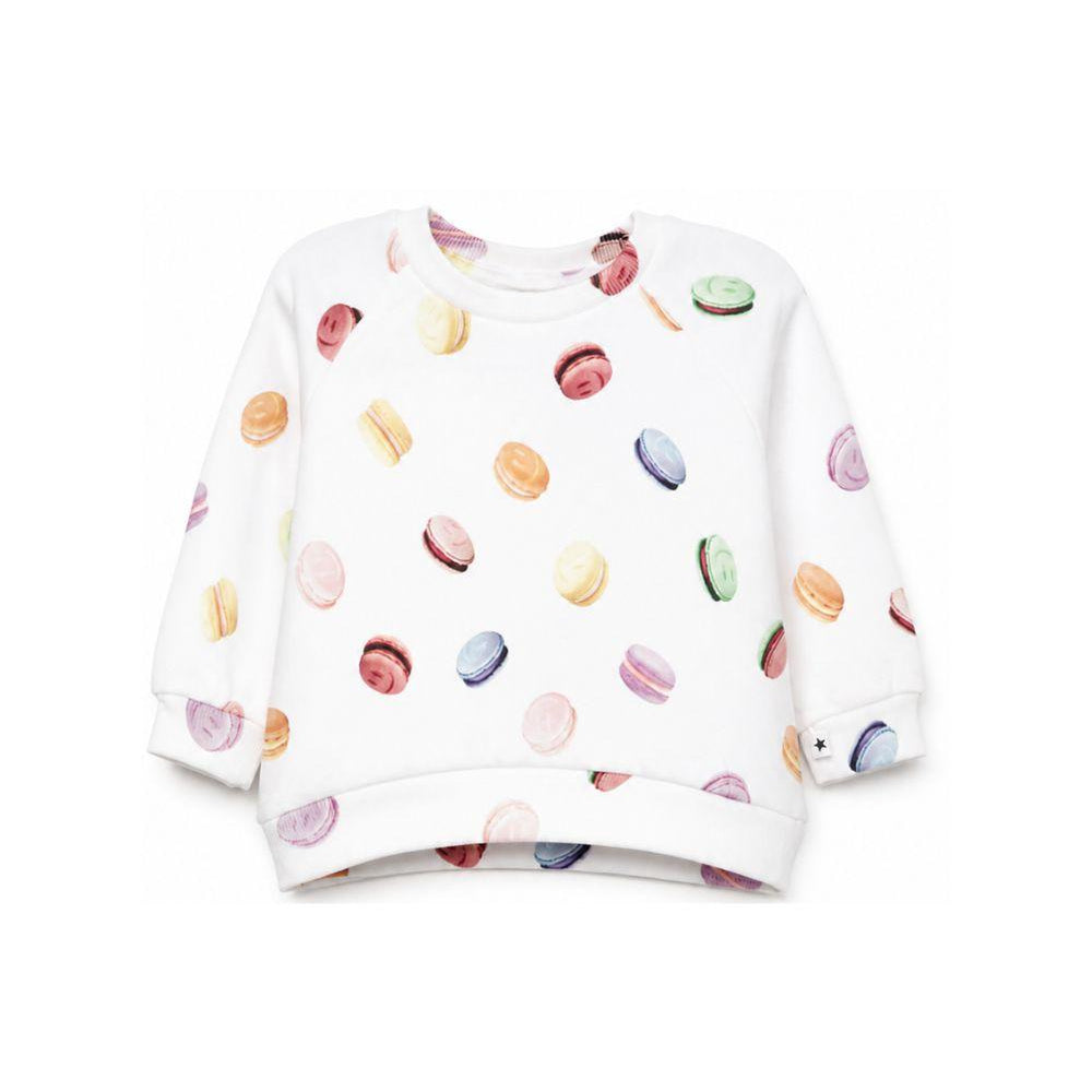 Felpa per neonati Molo bianca con stampa macaron 6S26J203 9571 MOLO KIDS