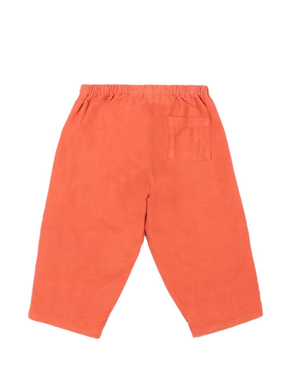Pantaloni per neonato Bonpoint Kids arancioni con tasca posteriore applicata W06ZPAW00006 035C BONPOINT KIDS