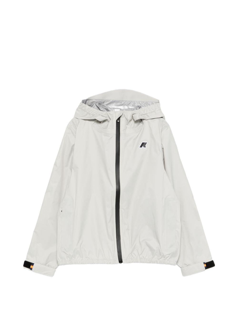 Giacca per bambino K Way Kids grigia con cappuccio e zip<BR/><BR/> K41345W 634 K-WAY KIDS