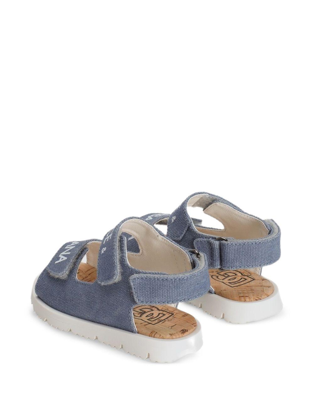 Sandali per bambino Dolce & Gabbana Kids in denim con Logo sui cinturini DL0092 AW520 80619 DOLCE & GABBANA KIDS