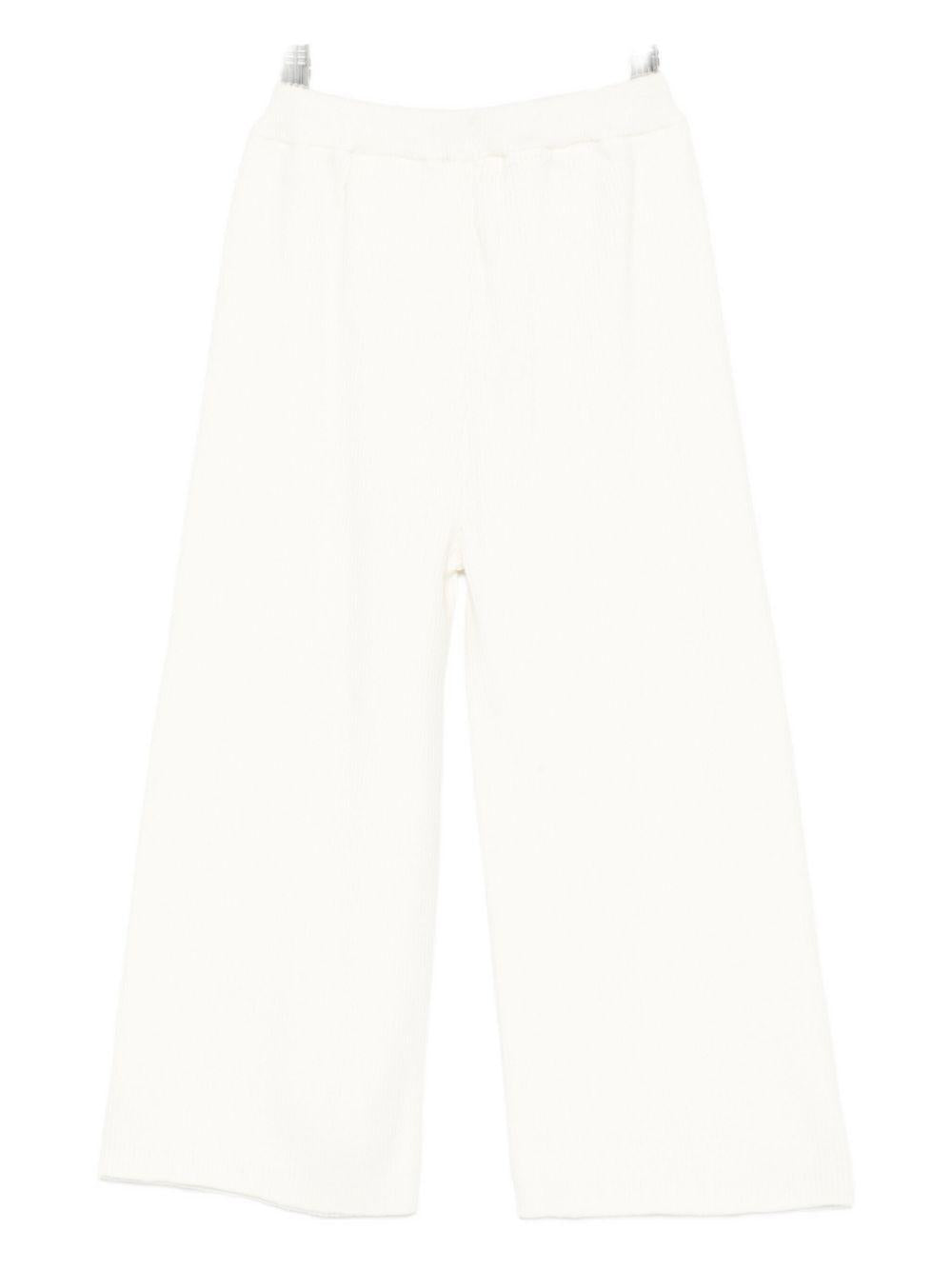 Pantaloni per bambina Louise Misha bianchi con elastico in vita GRC-W25-P0192 CREAM LOUISE MISHA