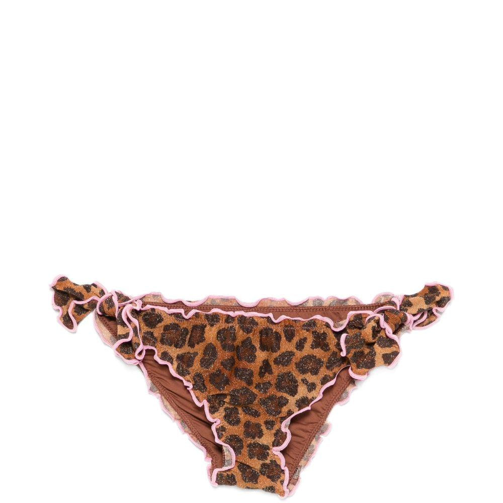 Costume per bambina MC2 Saint Barth Kids marrone con stampa animalier CRIC001 00520L MC2 ST. BARTH KIDS