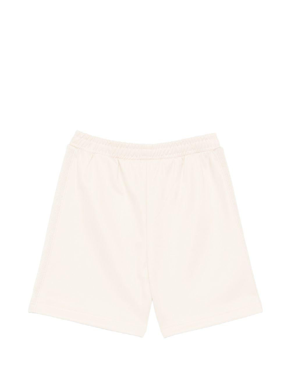 Shorts per bambino Palm Angels Kids beige con dettaglio strisce laterali PBCL001S26FAB001 092 PALM ANGELS KIDS
