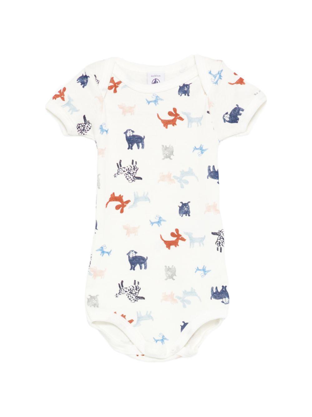 Set tre body per neonato Petit Bateau multicolore a girocollo A0FQN 00 PETIT BATEAU KIDS