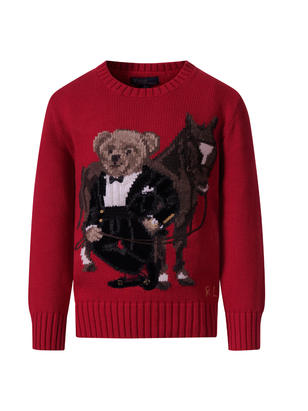 Maglione per bambino Polo Ralph Lauren Kids rosso con stampa grafica sul davanti 322A10260 001 Ralph Lauren kids