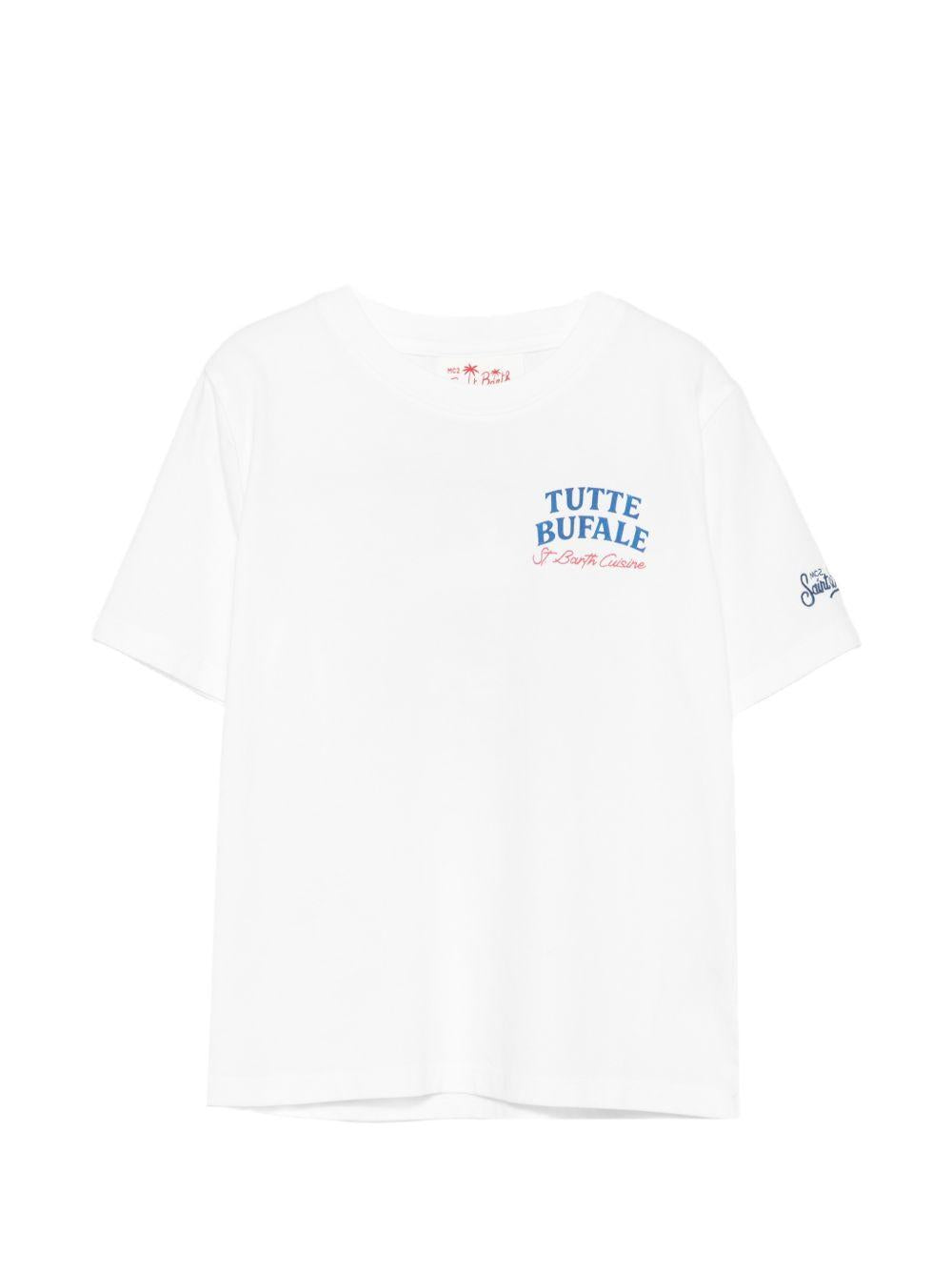 T-shirt per bambino MC2 Saint Barth Kids bianca con stampa Portland PRL0001 01227L MC2 ST. BARTH KIDS