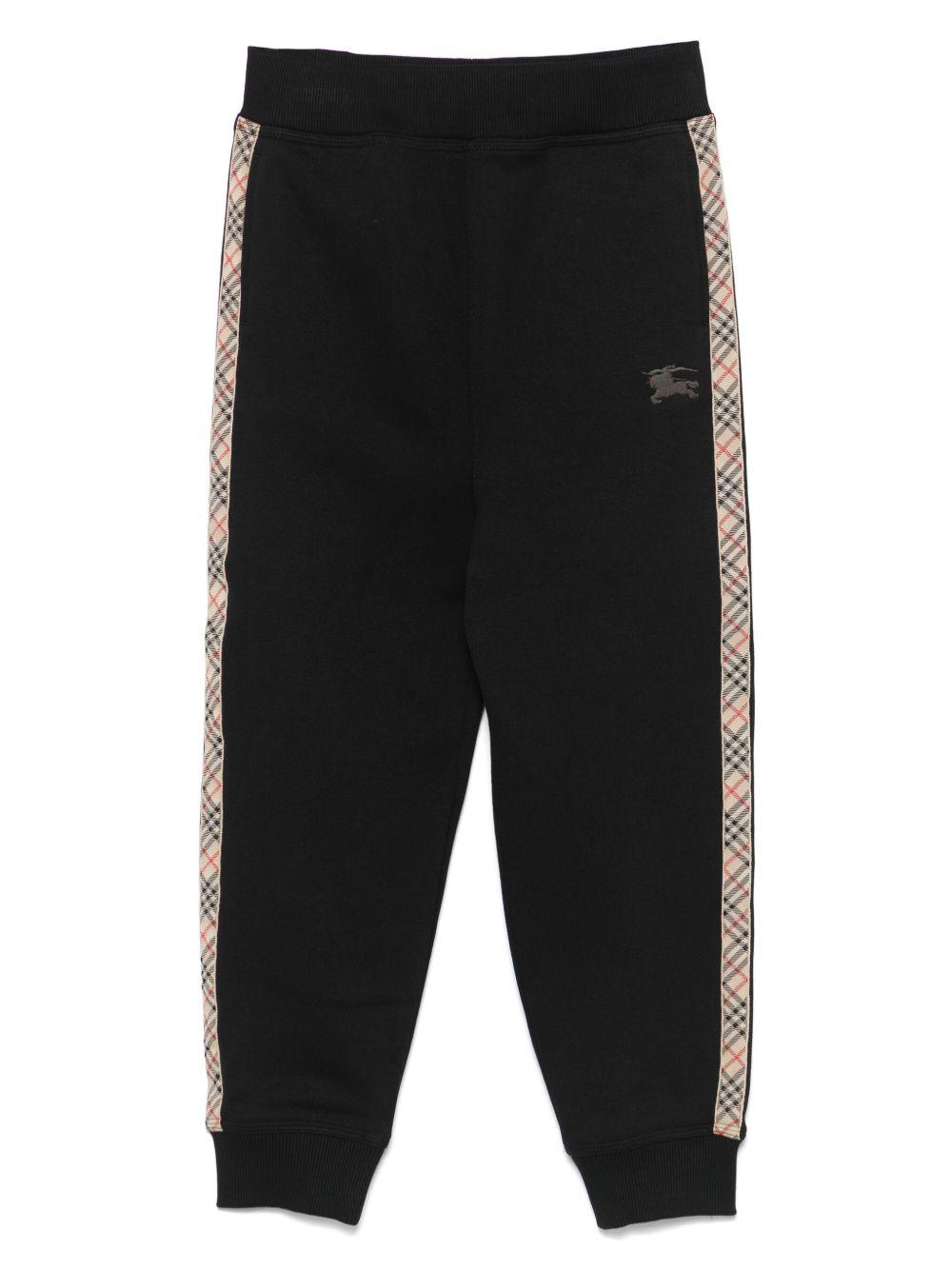 Pantaloni sportivi per bambino Burberry Kids nero in cotone 8108051 A1189 BURBERRY KIDS