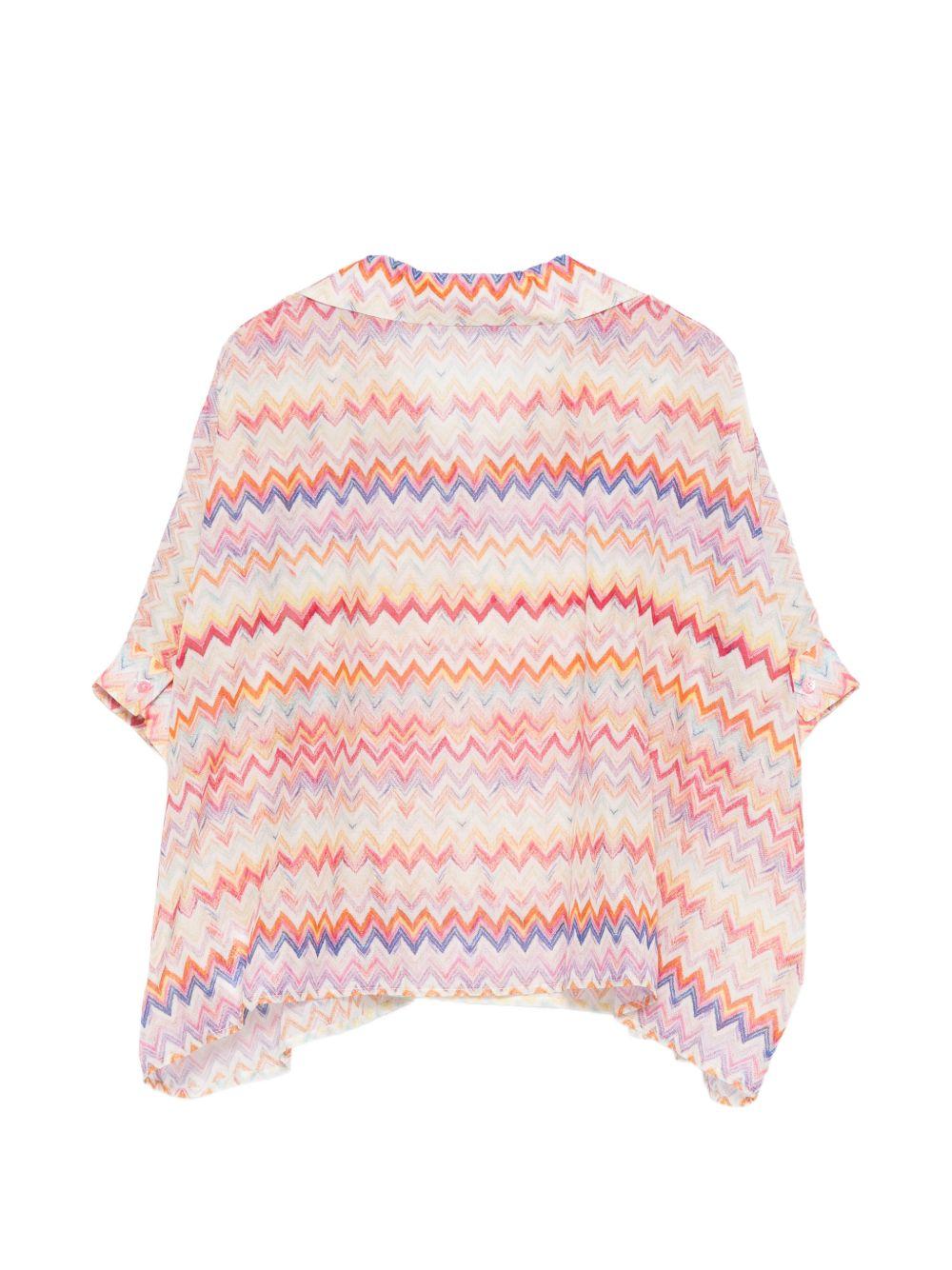 Blusa per bambina Missoni Kids multicolore con motivo a chevron MY5B00 K0286 999 MISSONI KIDS