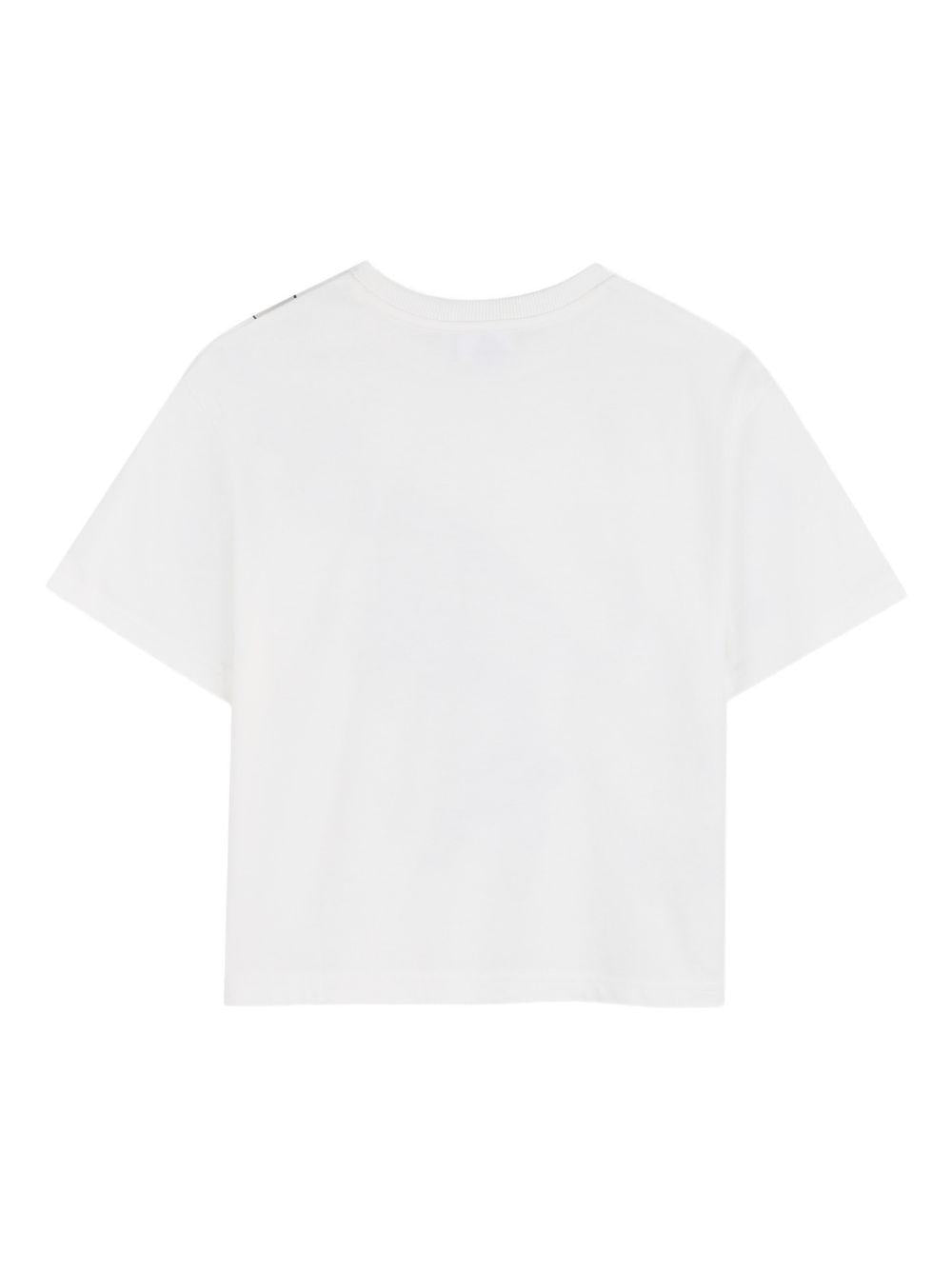 T-shirt per bambini The Marc Jacobs Kids bianca con dettaglio borsello W60763 126 THE MARC JACOBS KIDS