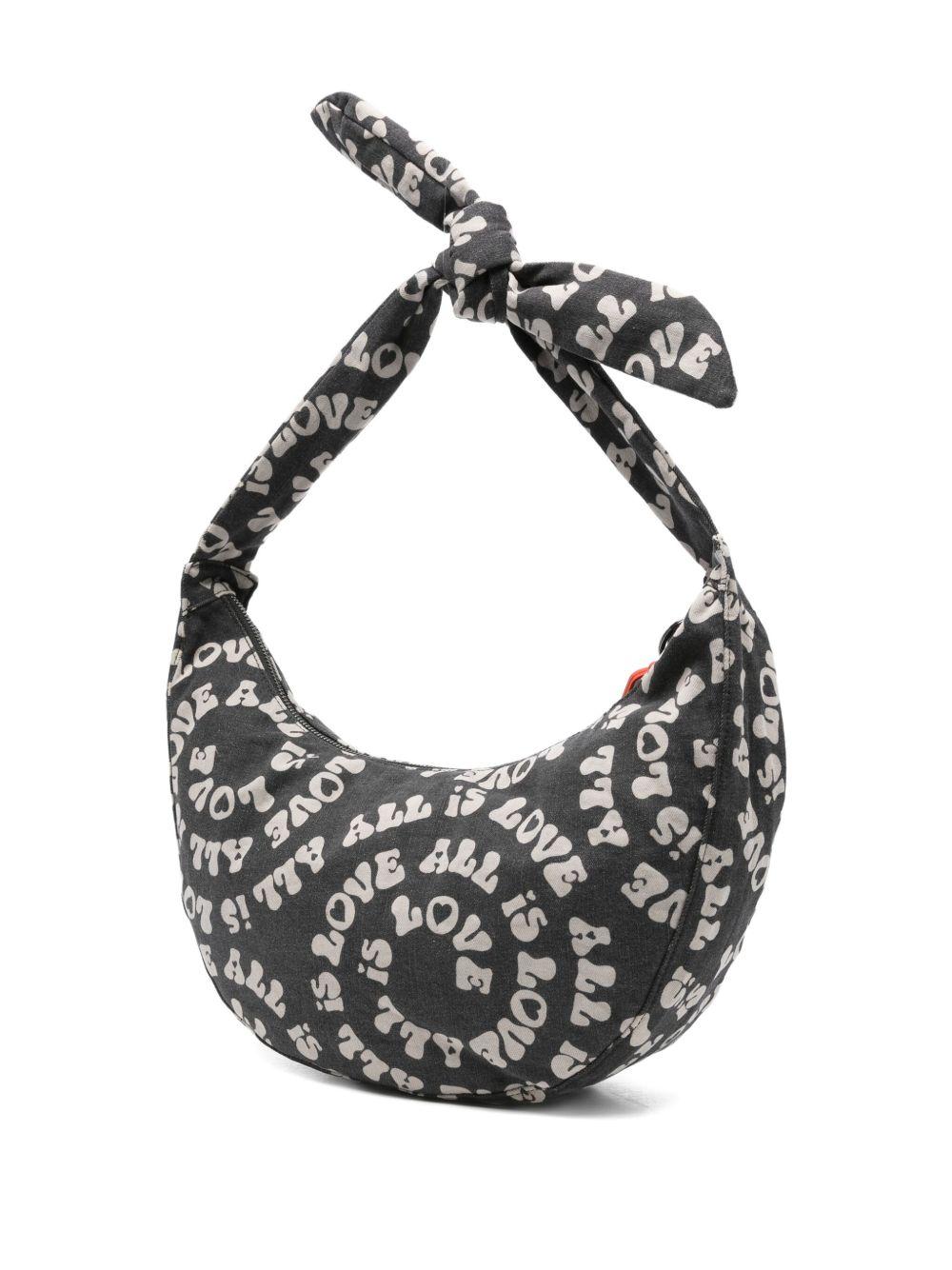 Borsa a mezzaluna per bambina Stella McCartney Kids nera con ciondolo a forma di labbra TX0D08 Z3113 961BC STELLA McCARTNEY KIDS