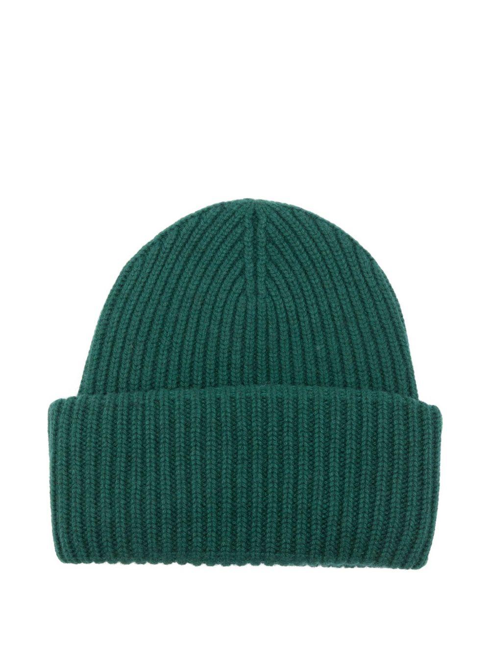 Berretto per bambini MC2 Saint Barth Kids verde con toppa con logo BRR0001 02305I MC2 ST. BARTH KIDS