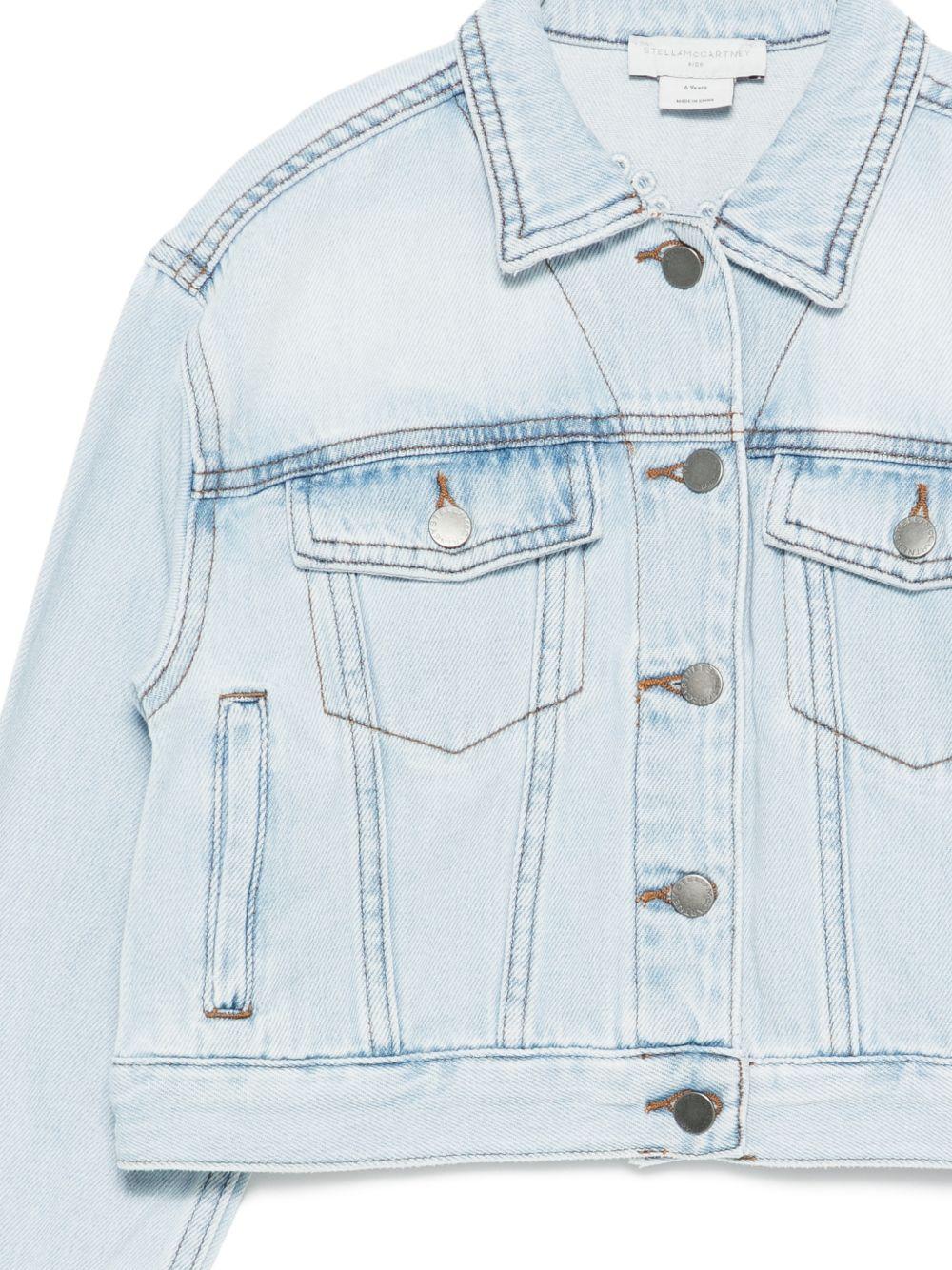 Giacca per bambina Stella McCartney Kids in denim con applicazione TY2A67 Z0746 600 STELLA McCARTNEY KIDS