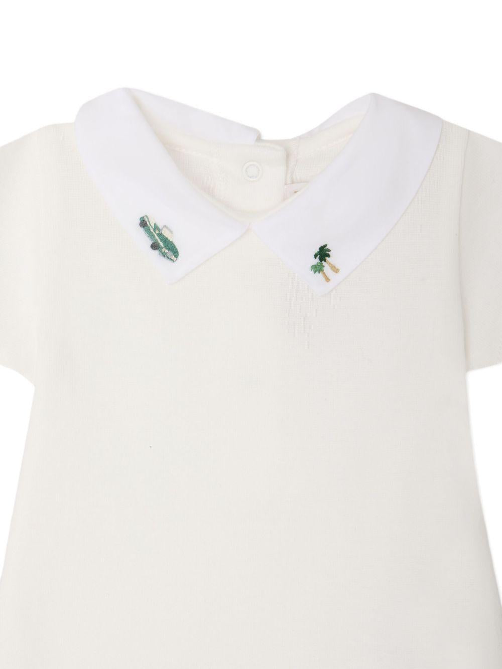 Tutina per neonati Bonpoint bianca con dettaglio ricamato C06OUNK00001 002 BONPOINT KIDS